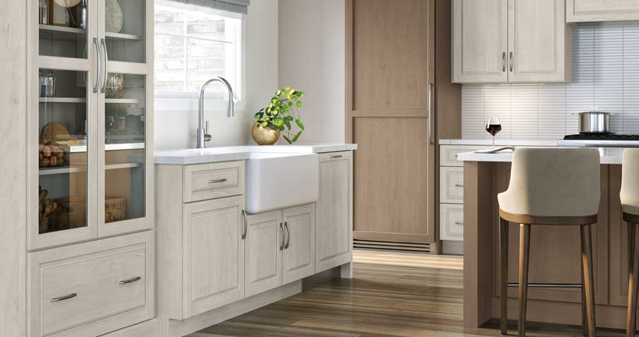 Contemporary Aqua Kitchen Cabinets - Decora Cabinetry